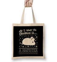 All I Want For Christmas Is A Hamster Knit Pattern Bez Çanta Uzun Saplı