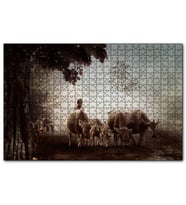 Cakapuzzle Çoban ve Küçük Sürüsü  Puzzle Yapboz MDF (Ahşap) (120 Parça)
