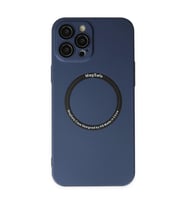 Apple iPhone 12 Pro Kılıf Jack Magneticsafe Lens Silikon - Lacivert
