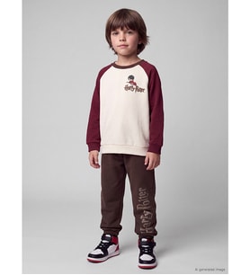 LCW Kids Bej Harry Potter Baskılı Erkek Çocuk Sweatshirt