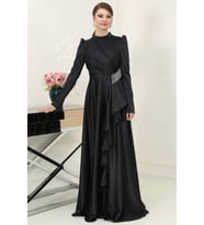 Nazende Tesettür Abiye İndigo