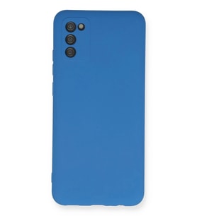 Durukar® Samsung Galaxy A03S Kılıf Nano içi Kadife Silikon - Mavi
