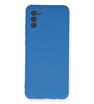Durukar® Samsung Galaxy A03S Kılıf Nano içi Kadife Silikon - Mavi