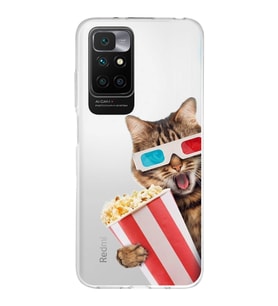 PrintiFy Xiaomi Redmi 10 2022 ile Uyumlu 1mm Slim Fit Kedi 1 050b Baskılı Şeffaf  Kılıf