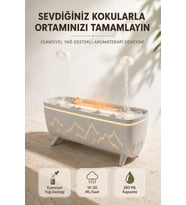 Ultrasonik Hava Nemlendirici Aromaterapi Difüzörü Jöle Yağmur Efektli LED Işıklı 280 ML
