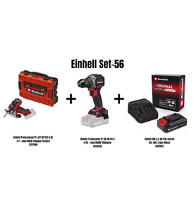 Einhell Set-56(18/135 Akülü Dekupaj Testere+18/70-C Li BL Akülü Vidalama+2,5 Ah Akü Şarj Cihazı )
