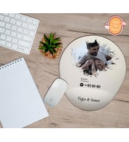 Kişiye Özel Fotoğraflı ve Spotify Barkodlu Mouse Pad Bilek Destekli