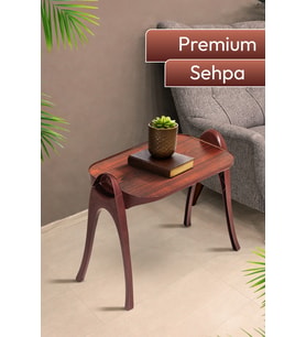 Ahşap Desenli Çok Amaçlı Sehpa – Modern Yan Sehpa
