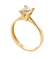 Cigold Tektaş Yüzük 14 Ayar Altın 1,59 Gr OA-K21201028835 (SARI-TABA)