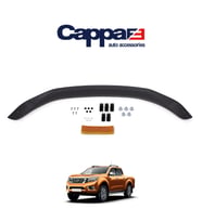 CAPPAFE Nissan Navara Ön Kaput Koruyucu Rüzgarlık 4mm Parlak Siyah 2016-2021