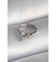 316L Çelik Gümüş Renk Zirkon Taşlı Model Tragus Piercing - TJ-PR1327