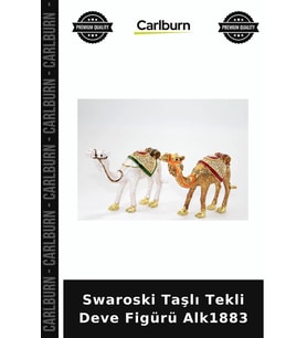 Özel Üretim Dekoratif Hediyelik Figür Aksesuar Süs Eşyası Swaroski Taşlı Tekli Deve Figürü Alk1883