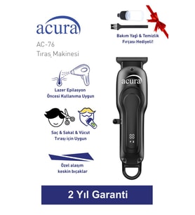 cura AC-76 Lazer Epilasyon Öncesi Tüm Vücut Tıraş Makinesi