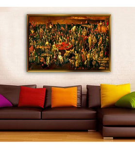 Altın Çerçeveli dekoratif tablo a1773 (Gold)