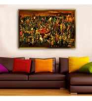 Altın Çerçeveli dekoratif tablo a1773 (Gold)