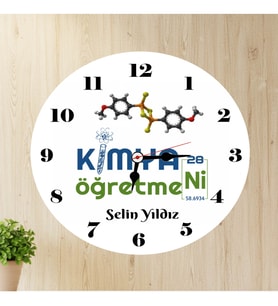 Kimya Öğretmeni Duvar Saati