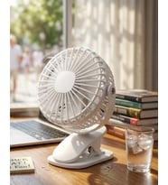 Şarjda ve Fişte Çalışabilen Portatif Mini Fan
