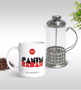 BK Gift Kişiye Özel Canım Babam Tasarımlı Kupa & French Press Seti-5 (Model 1)