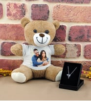 Kişiye özel Peluş Ayıcık Ve Melek kolye