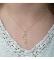 Gümüş Gold Sarmaşık Bayan Kolye