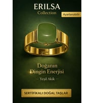 Sertifikalı Yeşil Akik Doğal Taş Yüzük – Doğanın Dingin Enerjisi Ayarlanabilir (Çok Renkli)