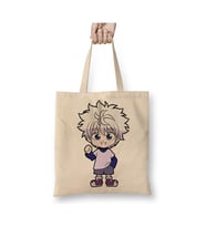 Hunter X Hunter Killua Bez Çanta Uzun Saplı Alışveriş Çantası Plaj Çantası (Beyaz)