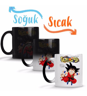 Goku Dragon Ball Sihirli Kupa Bardak Porselen