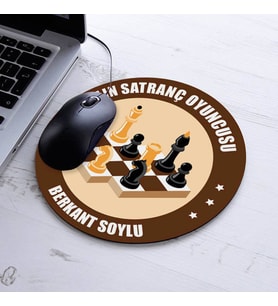 Yılın Satranç Oyuncusu İsme Özel Yuvarlak Mousepad