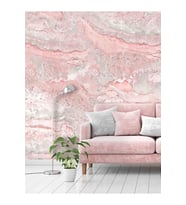 Dreamwall Modern Mermer Desenli Silinebilir Tekstil Duvar Kağıdı (Çok Renkli)