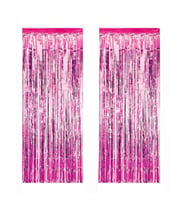 Metalize Pembe Arka Fon Süs 100*230 cm