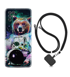 INFINIX Note 11 Pro Note 10 Hot 9 Play Kılıf Boyun Askılı Silikon Astronot Panda 1755