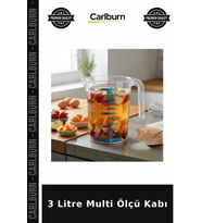 Özel Üretim Mutfak Gereci Şeffaf 3000 ml 3 Litre Multi Ölçü Kabı