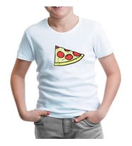 Dilim Pizza Beyaz Çocuk Tshirt