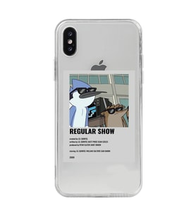 Iphone X / Xs Uyumlu Regular Show Mordecai ve Rigby Desenli Şeffaf Telefon Kılıfı