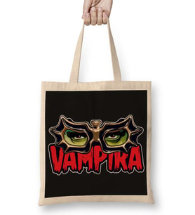 Vampir Vampira's Glasses Bez Çanta Uzun Saplı