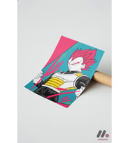 Dragon Ball Vegeta Anime Poster, Çerçevesiz Yüksek Kalite Duvar Afişi - Anime