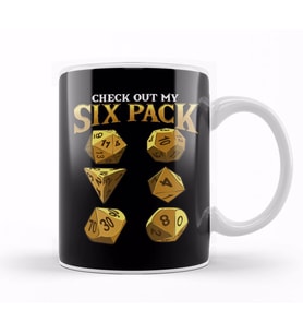 Funny Check Out My Six Pack Dice Pun Kupa Bardak Porselen