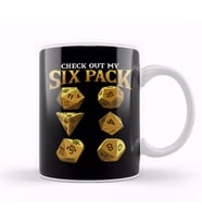 Funny Check Out My Six Pack Dice Pun Kupa Bardak Porselen