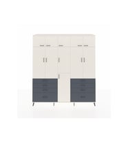 Hyperion Dolap 8 Raflı 8 Çekmeceli 3 Askılı 220x44x243 Aytaşı-Aytaşı/Antrasit