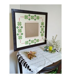 Etamin Işleme 47*51 Cm El Yapımı Özel Tasarım Dekoratif Ayna