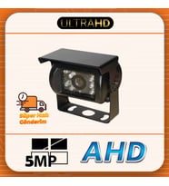 ULTRA HD 5MP 2.8 MM LENS GENİŞ AÇILI SU GEÇİRMEZ-Gece Görüşlü-Güvenlik Araç Kamerası- AHD Kamera