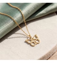Kişiye Özel Tasarım Kelebek Figürlü Kolye 925K Gümüş (Gold)
