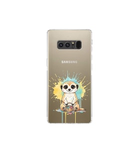 Samsung Galaxy Note 8 ile Uyumlu Splash Mirket Tasarımlı Şeffaf Silikon Kılıf