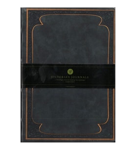 VICTORIA'S JOURNALS 123-9107 VINTAGE OLD BOOK 14x20cm 80gr.160YP. ÇİZGİSİZ DEFTER KOYU MAVİ