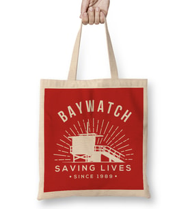Baywatch Saving Lives Since 1989 Bez Çanta Uzun Saplı