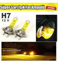 H7 JDM Süper Sarı Işık Far Ampul 12V 100W-55W