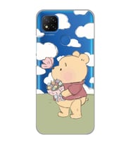 Xiaomi Redmi 9C / 10A Uyumlu Winnie The Pooh Tasarımlı Şeffaf Telefon Kılıfı
