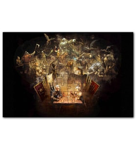 Cakapuzzle Witcher Macera Oyunu Kahramanları Görseli Puzzle Yapboz MDF (Ahşap) (120 Parça)