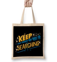 Keep Searching Cute Science Telescope Astronomy Bez Çanta Uzun Saplı