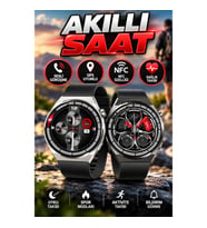 GPS ve NFC Özellikli Akıllı Saat Dokunmatik Ekran Sesli Görüşme Desteği
